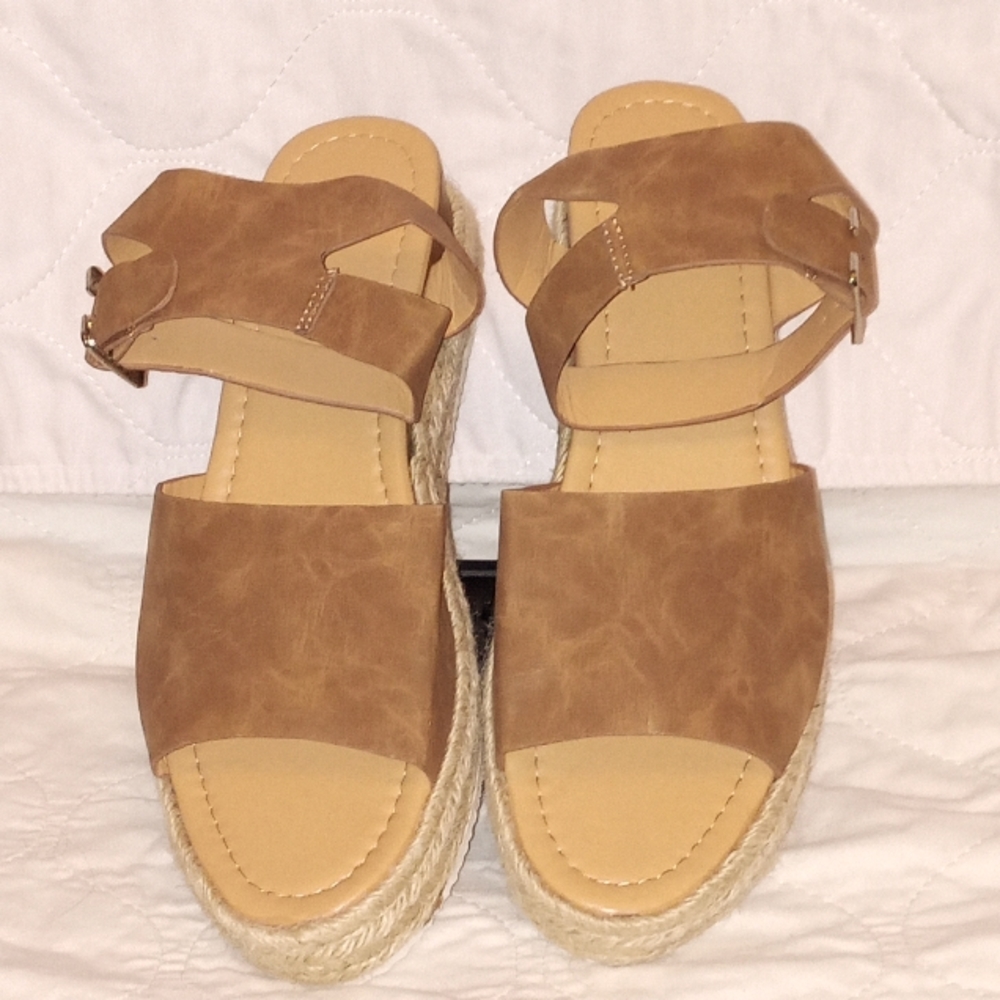 Cute tan no brand, sandals size 11 (run small)